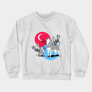 Wolves Howling At The Moon Crewneck Sweatshirt